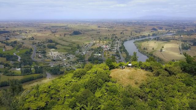 Taupiri township from mountain